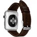 Curea iUni compatibila cu Apple Watch 1/2/3/4/5/6/7, 40mm, Vintage, Piele, Dark Coffee